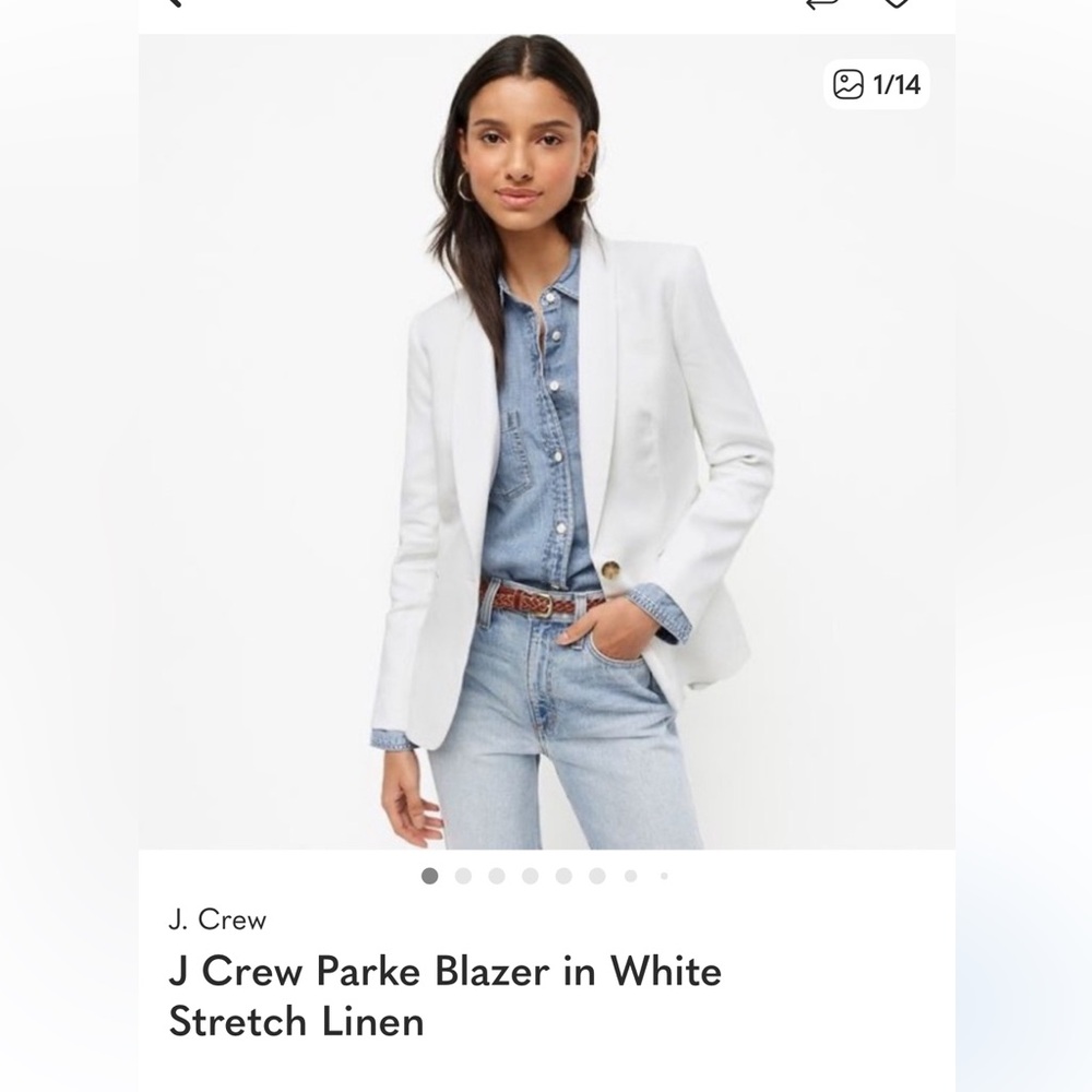 J.Crew Women’s stretch Linen Blazer. Lined with pockets. Soft and comfortable